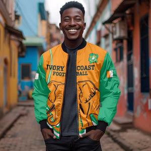 Custom Ivory Coast Football Bomber Jacket 2024 Go Champions Les Elephants