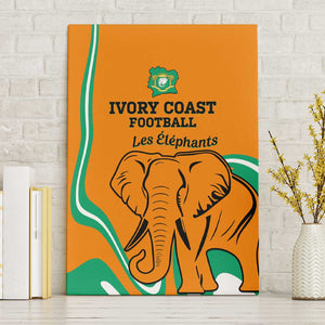 Ivory Coast Football Canvas Wall Art 2024 Go Champions Les Elephants