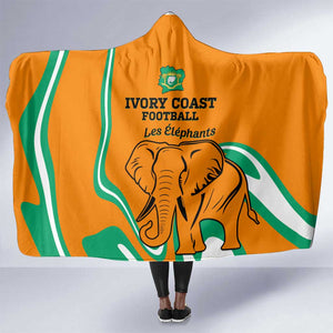 Ivory Coast Football Hooded Blanket 2024 Go Champions Les Elephants