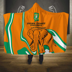 Ivory Coast Football Hooded Blanket 2024 Go Champions Les Elephants