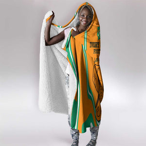 Ivory Coast Football Hooded Blanket 2024 Go Champions Les Elephants