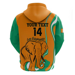 Custom Ivory Coast Football Hoodie 2024 Go Champions Les Elephants