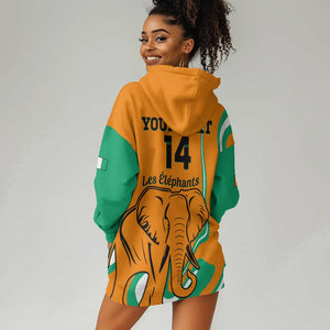 Custom Ivory Coast Football Hoodie Dress 2024 Go Champions Les Elephants