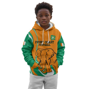 Custom Ivory Coast Football Kid Hoodie 2024 Go Champions Les Elephants