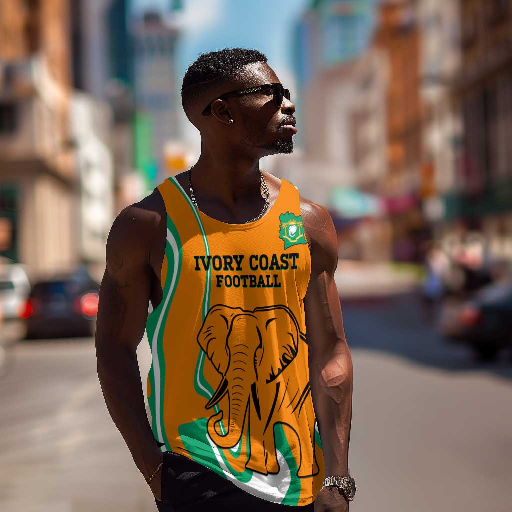 Custom Ivory Coast Football Men Tank Top 2024 Go Champions Les Elephants