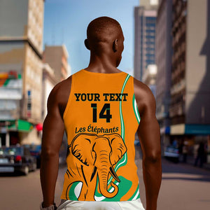 Custom Ivory Coast Football Men Tank Top 2024 Go Champions Les Elephants