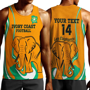 Custom Ivory Coast Football Men Tank Top 2024 Go Champions Les Elephants