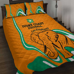 Ivory Coast Football Quilt Bed Set 2024 Go Champions Les Elephants