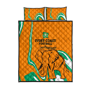 Ivory Coast Football Quilt Bed Set 2024 Go Champions Les Elephants