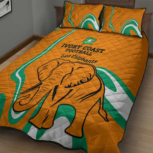 Ivory Coast Football Quilt Bed Set 2024 Go Champions Les Elephants