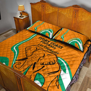 Ivory Coast Football Quilt Bed Set 2024 Go Champions Les Elephants