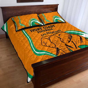 Ivory Coast Football Quilt Bed Set 2024 Go Champions Les Elephants