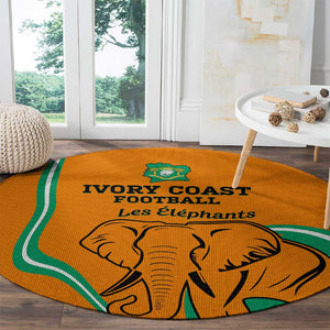 Ivory Coast Football Round Carpet 2024 Go Champions Les Elephants