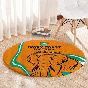 Ivory Coast Football Round Carpet 2024 Go Champions Les Elephants