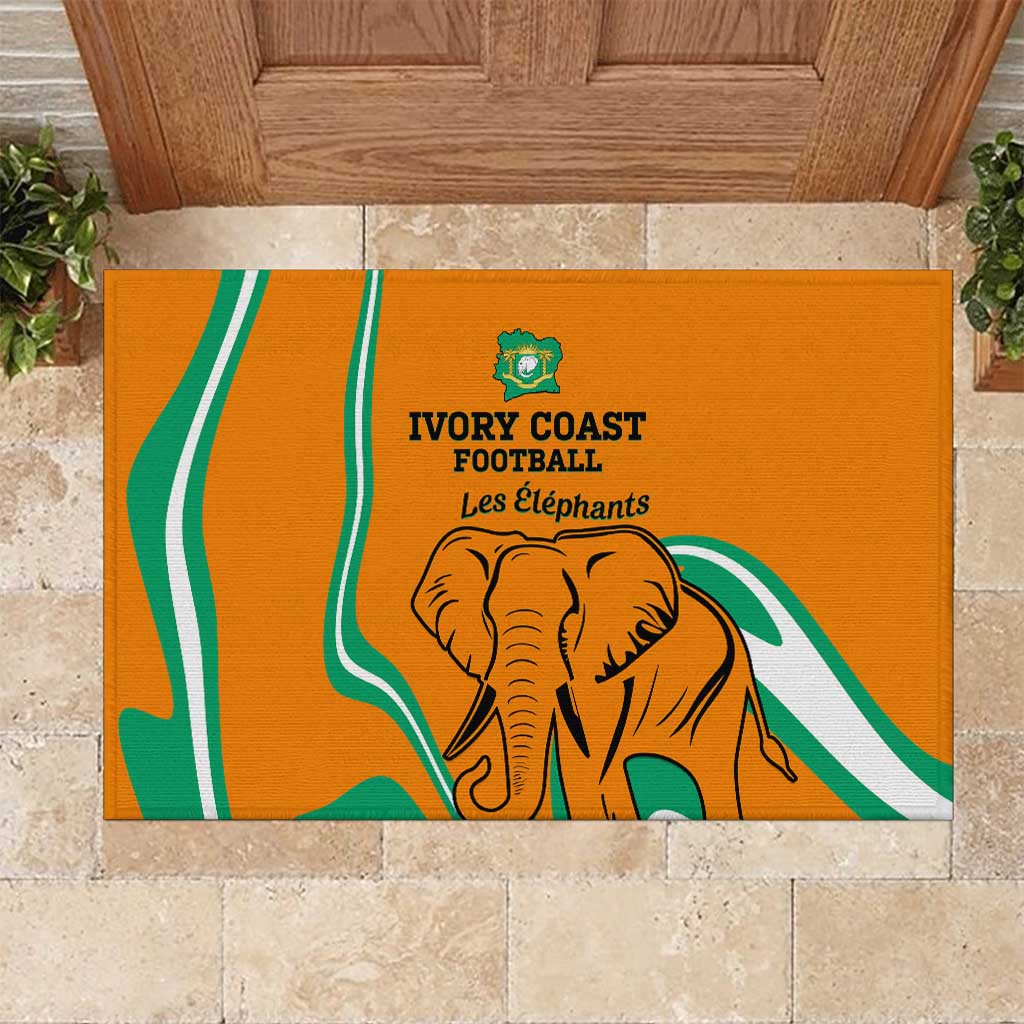 Ivory Coast Football Rubber Doormat 2024 Go Champions Les Elephants