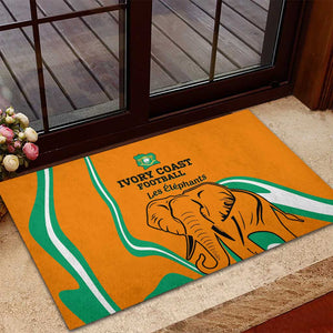 Ivory Coast Football Rubber Doormat 2024 Go Champions Les Elephants