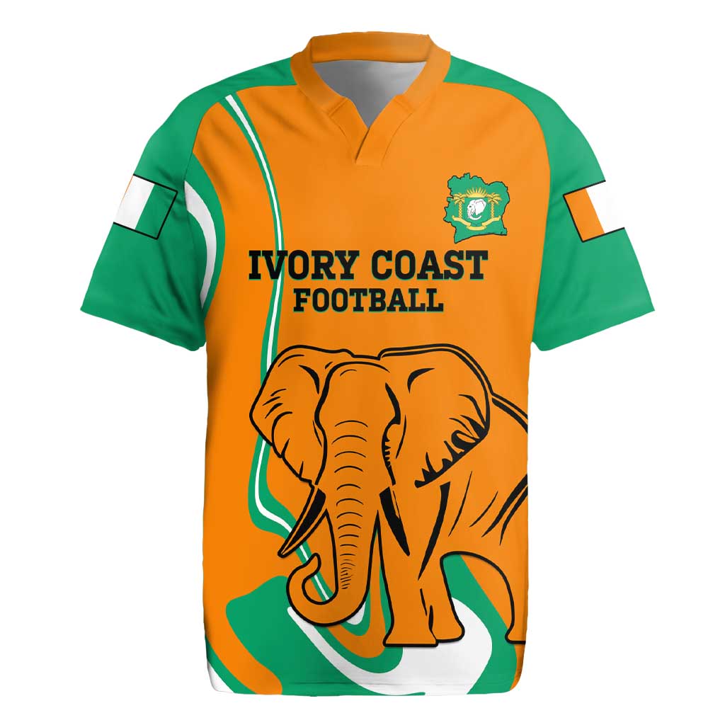 Custom Ivory Coast Football Rugby Jersey 2024 Go Champions Les Elephants