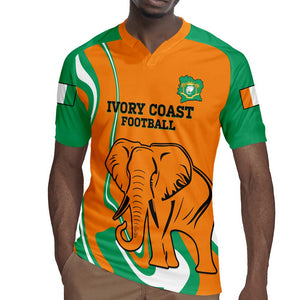 Custom Ivory Coast Football Rugby Jersey 2024 Go Champions Les Elephants