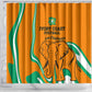 Ivory Coast Football Shower Curtain 2024 Go Champions Les Elephants