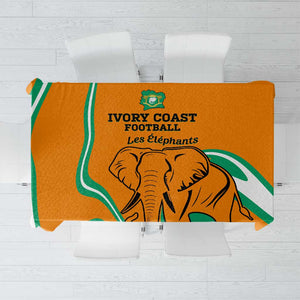 Ivory Coast Football Tablecloth 2024 Go Champions Les Elephants