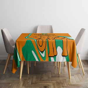 Ivory Coast Football Tablecloth 2024 Go Champions Les Elephants