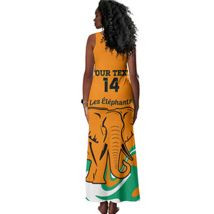 Custom Ivory Coast Football Tank Maxi Dress 2024 Go Champions Les Elephants