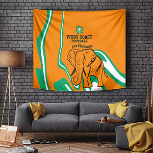 Ivory Coast Football Tapestry 2024 Go Champions Les Elephants