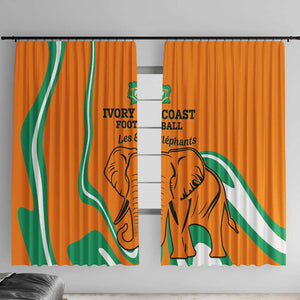 Ivory Coast Football Window Curtain 2024 Go Champions Les Elephants