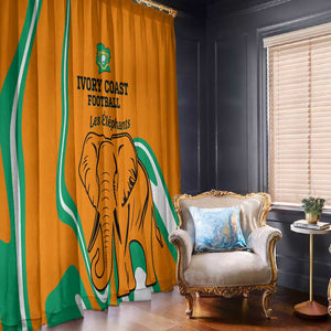 Ivory Coast Football Window Curtain 2024 Go Champions Les Elephants