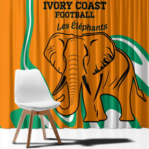 Ivory Coast Football Window Curtain 2024 Go Champions Les Elephants