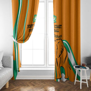 Ivory Coast Football Window Curtain 2024 Go Champions Les Elephants