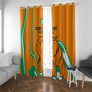 Ivory Coast Football Window Curtain 2024 Go Champions Les Elephants