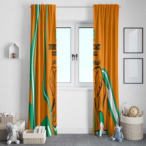 Ivory Coast Football Window Curtain 2024 Go Champions Les Elephants