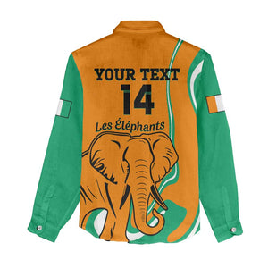 Custom Ivory Coast Football Women Casual Shirt 2024 Go Champions Les Elephants