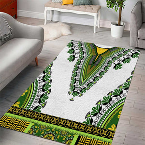 Africa Area Rug African Dashiki Royal Green Version