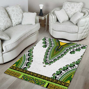 Africa Area Rug African Dashiki Royal Green Version