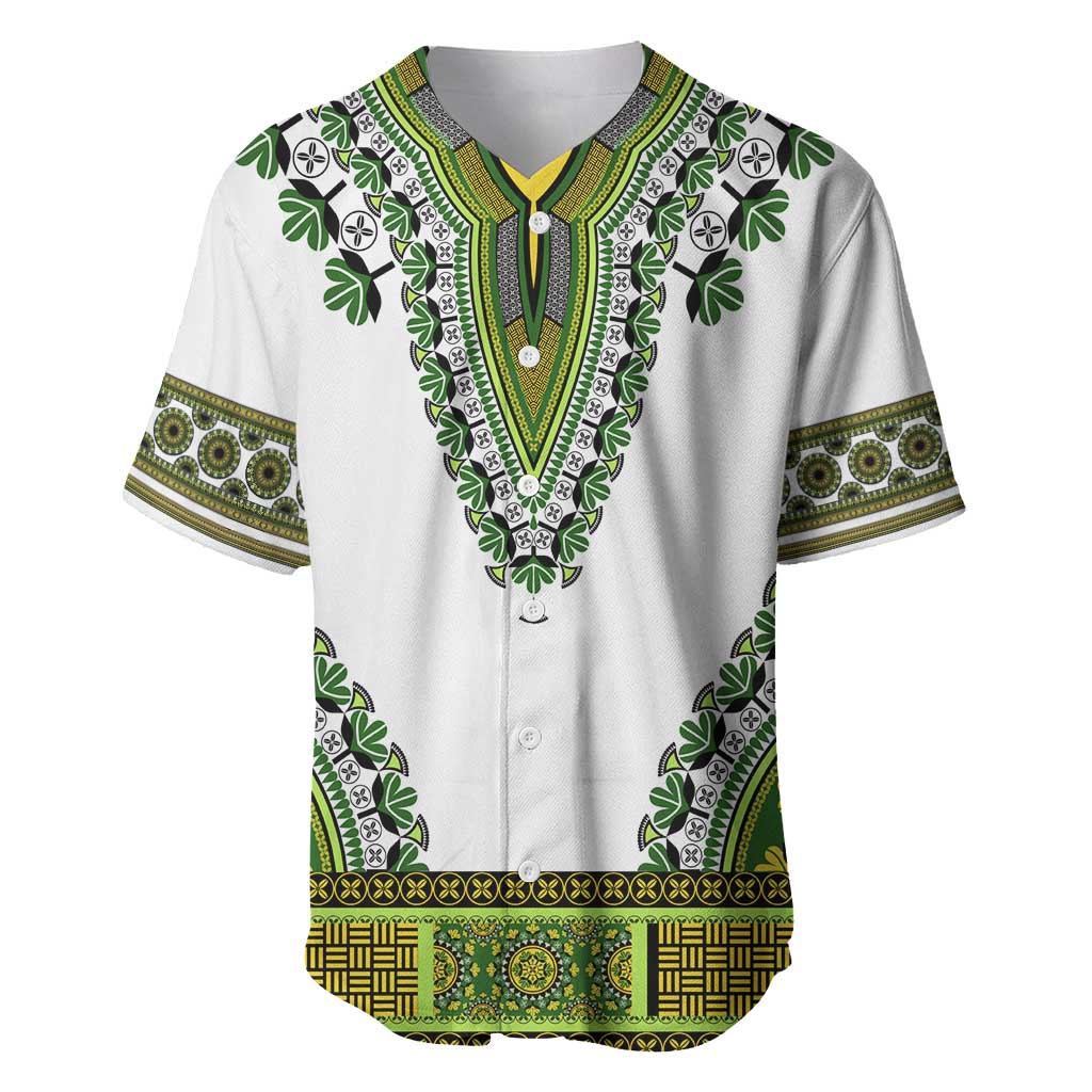 Africa Baseball Jersey African Dashiki Royal Green Version