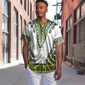 Africa Baseball Jersey African Dashiki Royal Green Version