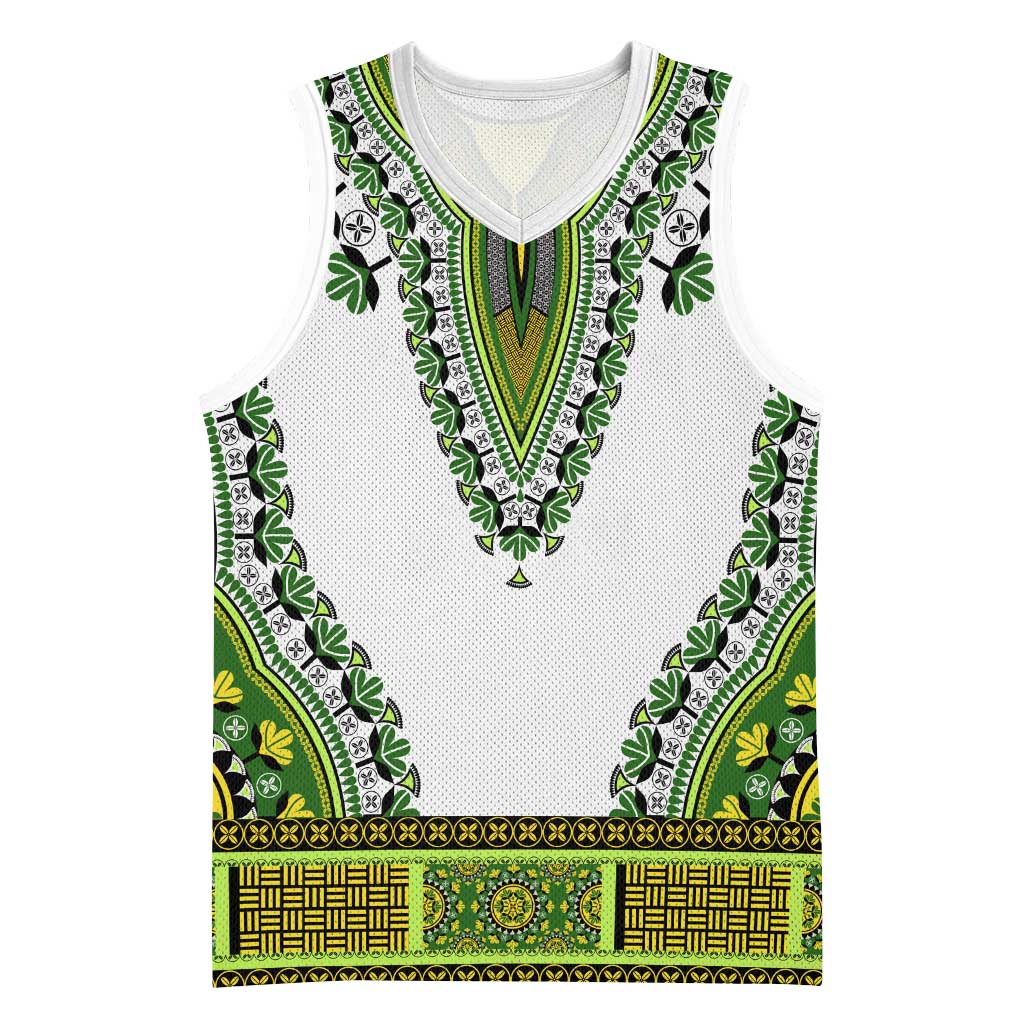 Africa Basketball Jersey African Dashiki Royal Green Version LT14