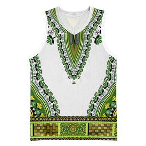 Africa Basketball Jersey African Dashiki Royal Green Version LT14