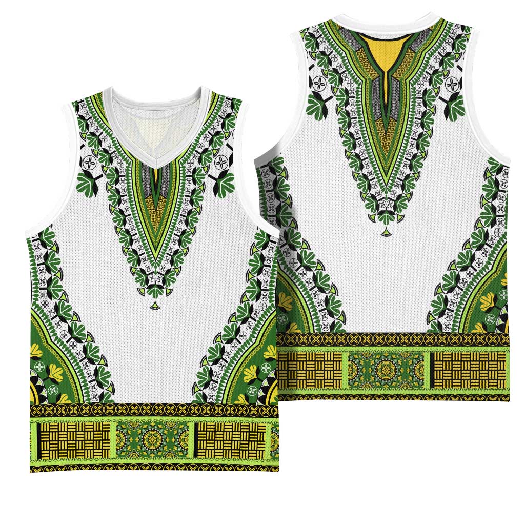 Africa Basketball Jersey African Dashiki Royal Green Version LT14