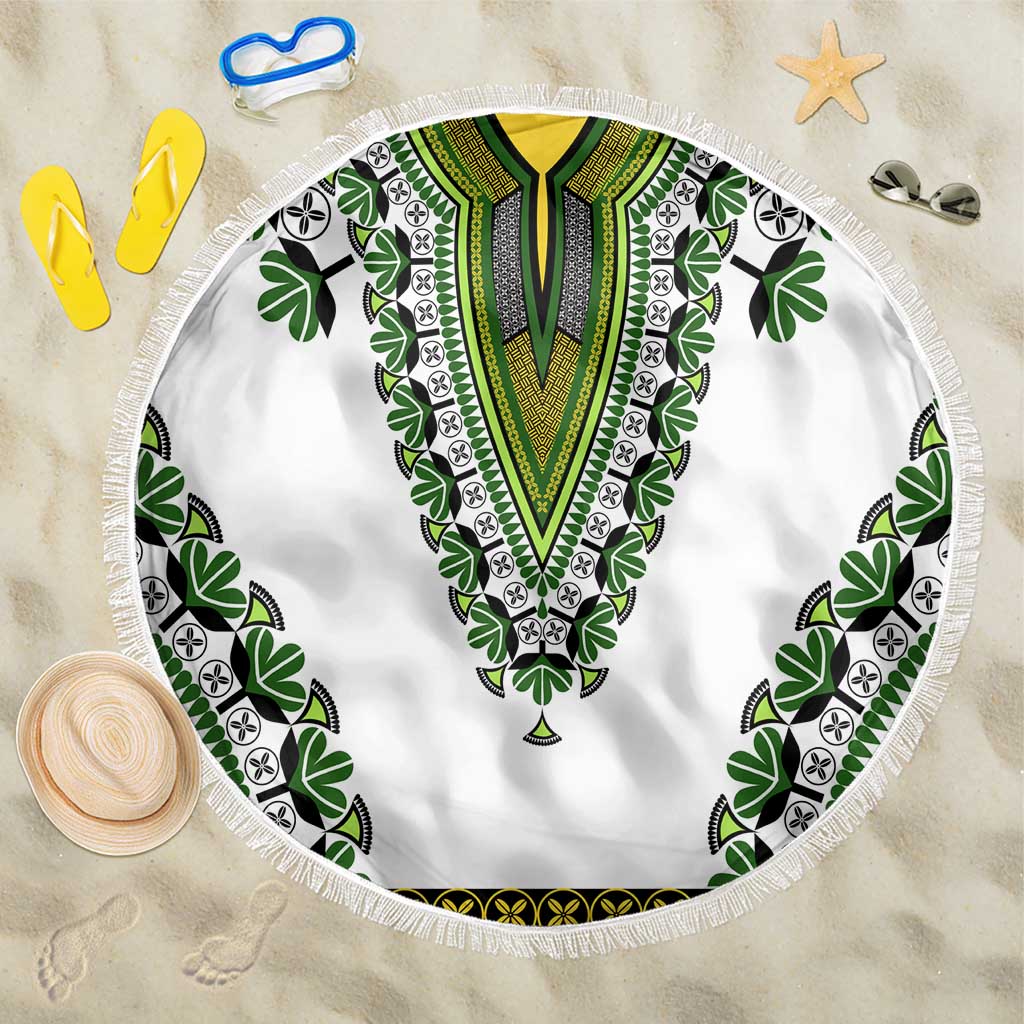 Africa Beach Blanket African Dashiki Royal Green Version