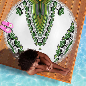 Africa Beach Blanket African Dashiki Royal Green Version