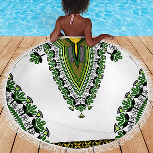 Africa Beach Blanket African Dashiki Royal Green Version