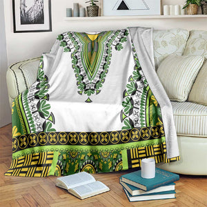 Africa Blanket African Dashiki Royal Green Version