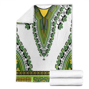 Africa Blanket African Dashiki Royal Green Version