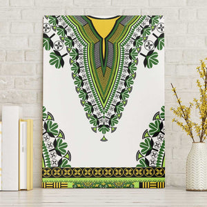 Africa Canvas Wall Art African Dashiki Royal Green Version