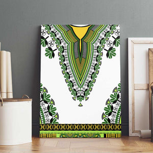 Africa Canvas Wall Art African Dashiki Royal Green Version