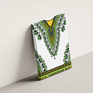 Africa Canvas Wall Art African Dashiki Royal Green Version