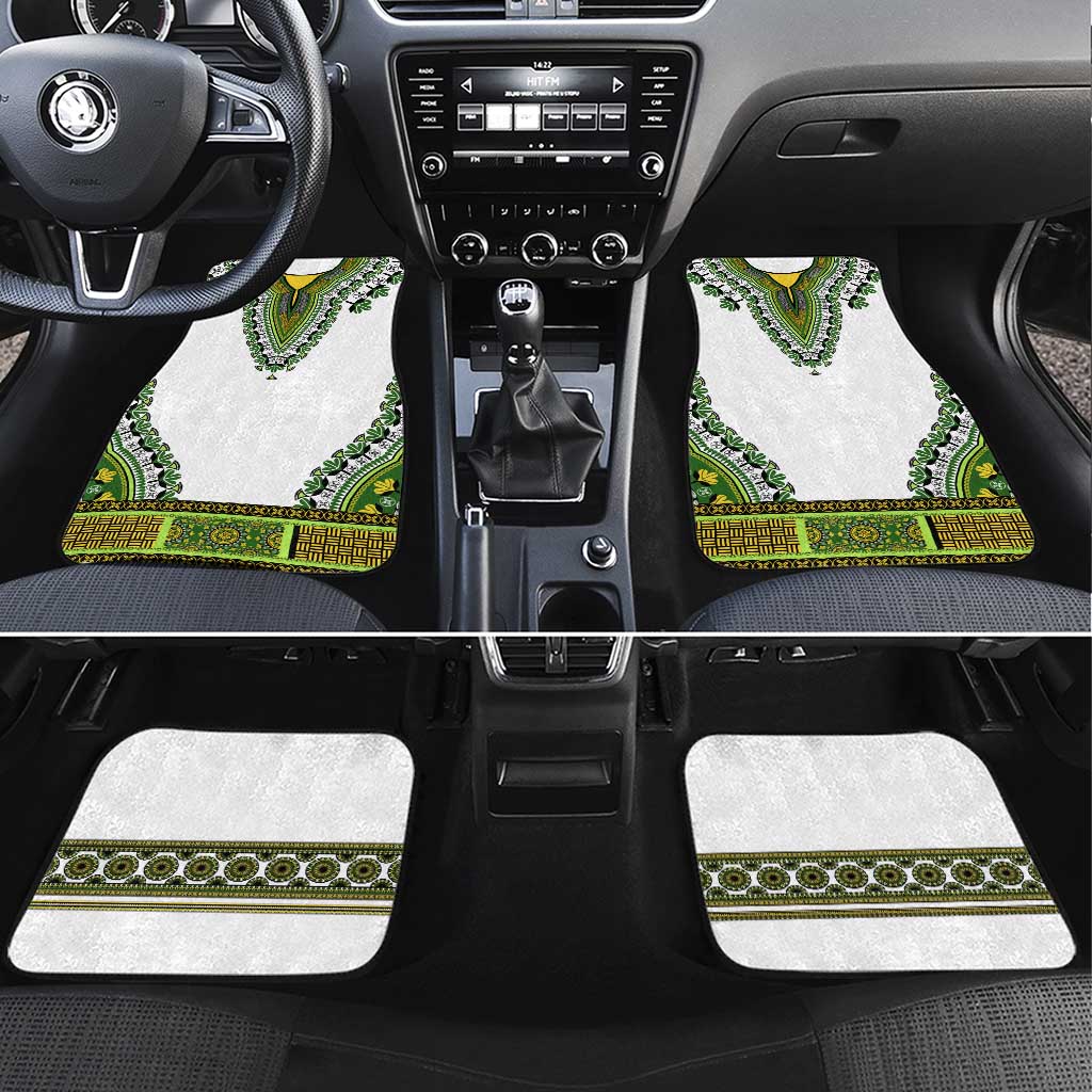 Africa Car Mats African Dashiki Royal Green Version